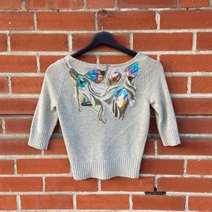 Urban Outfitters cropped cardigan with sequin embellishments